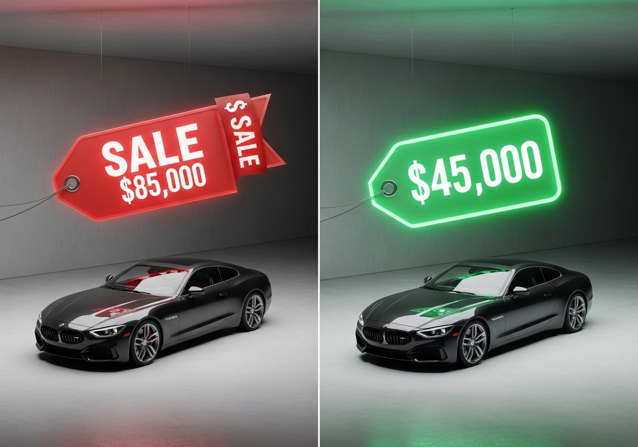 Luxury car showroom