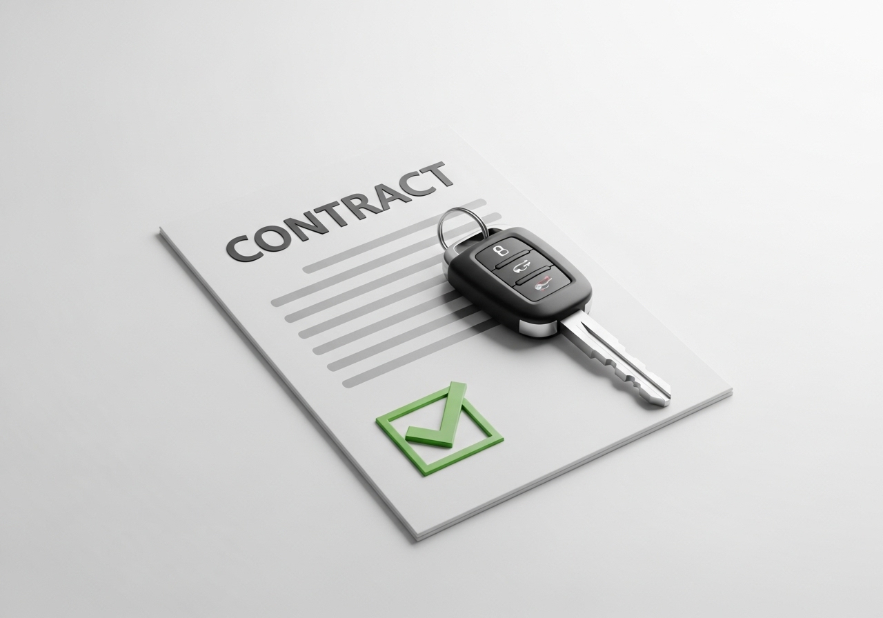 Contract signing with car keys